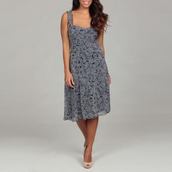 Connected Floral Sleeveless V-Neck Dress NEW - Picture 1 of 13